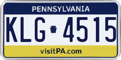 PA license plate KLG4515