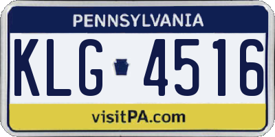 PA license plate KLG4516