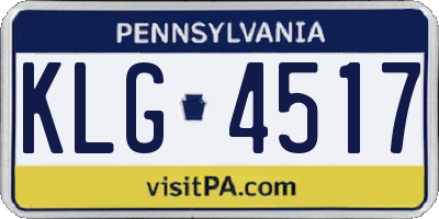 PA license plate KLG4517