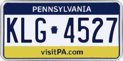 PA license plate KLG4527