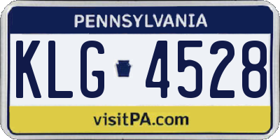 PA license plate KLG4528