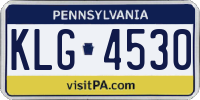PA license plate KLG4530