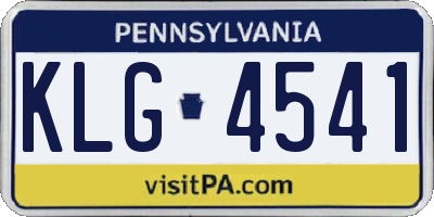 PA license plate KLG4541