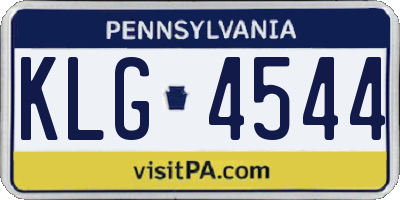 PA license plate KLG4544
