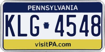PA license plate KLG4548