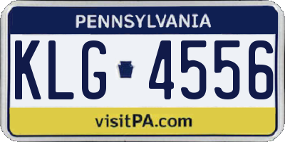 PA license plate KLG4556