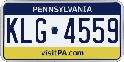 PA license plate KLG4559