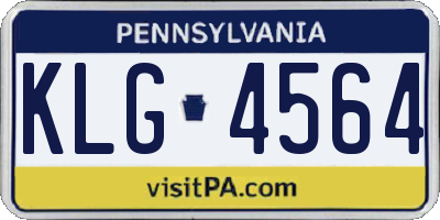 PA license plate KLG4564