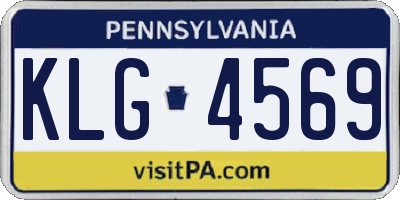 PA license plate KLG4569