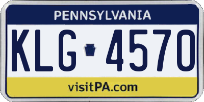 PA license plate KLG4570