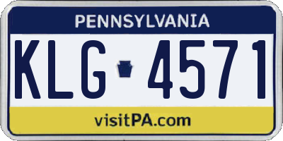 PA license plate KLG4571