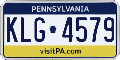 PA license plate KLG4579