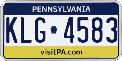 PA license plate KLG4583