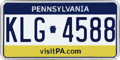 PA license plate KLG4588