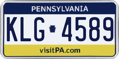 PA license plate KLG4589
