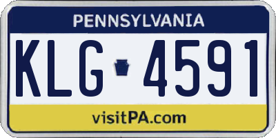 PA license plate KLG4591