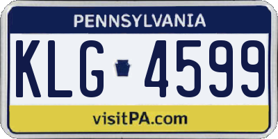 PA license plate KLG4599