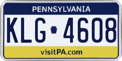 PA license plate KLG4608