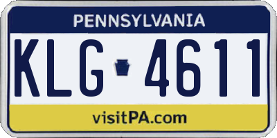 PA license plate KLG4611