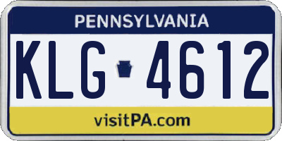 PA license plate KLG4612