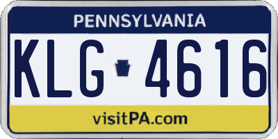 PA license plate KLG4616