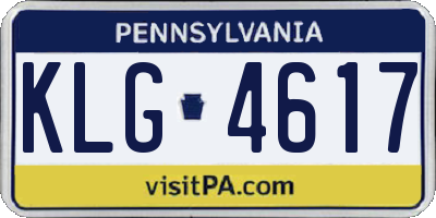 PA license plate KLG4617