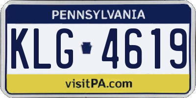 PA license plate KLG4619