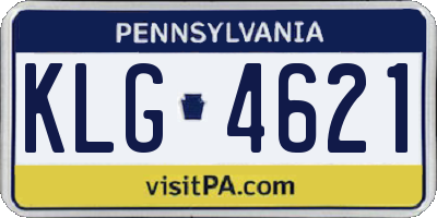 PA license plate KLG4621