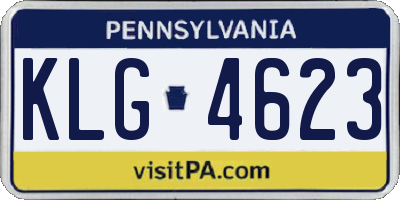 PA license plate KLG4623