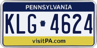 PA license plate KLG4624