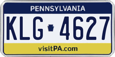 PA license plate KLG4627