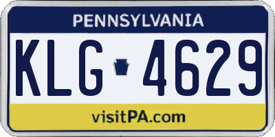 PA license plate KLG4629