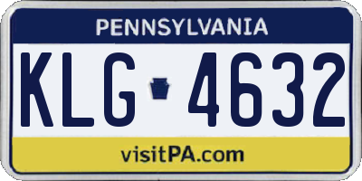 PA license plate KLG4632