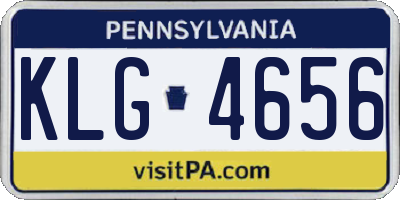 PA license plate KLG4656