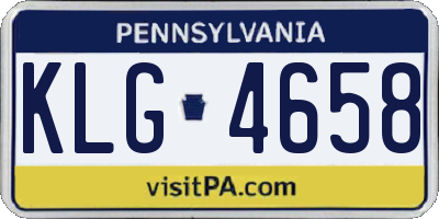 PA license plate KLG4658