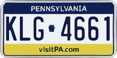 PA license plate KLG4661