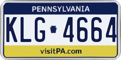 PA license plate KLG4664