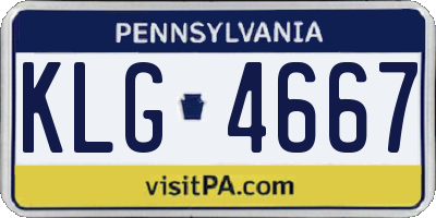 PA license plate KLG4667