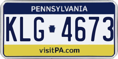 PA license plate KLG4673