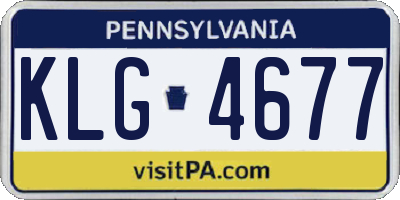 PA license plate KLG4677