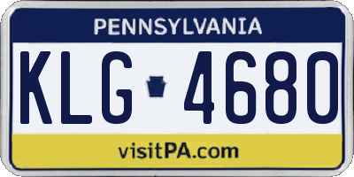 PA license plate KLG4680