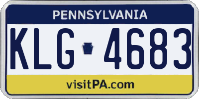 PA license plate KLG4683