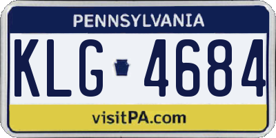 PA license plate KLG4684