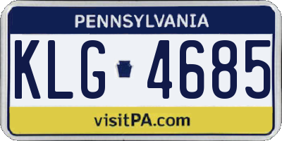 PA license plate KLG4685