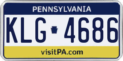 PA license plate KLG4686