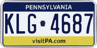 PA license plate KLG4687