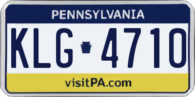 PA license plate KLG4710