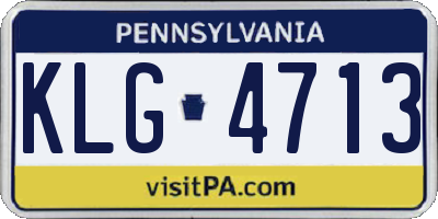 PA license plate KLG4713