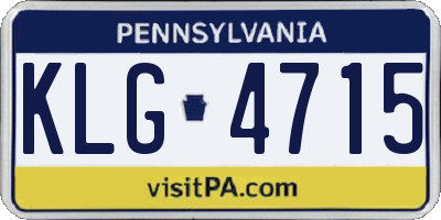 PA license plate KLG4715