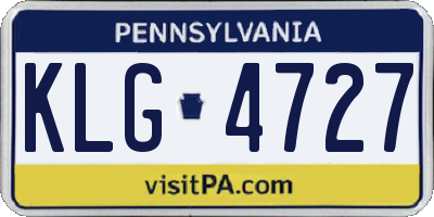 PA license plate KLG4727
